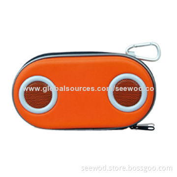 Portable speaker case, measures 19x11x4.5cm